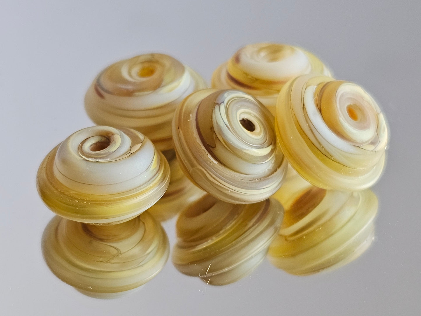 Drama Cream Chunky Disk Beads