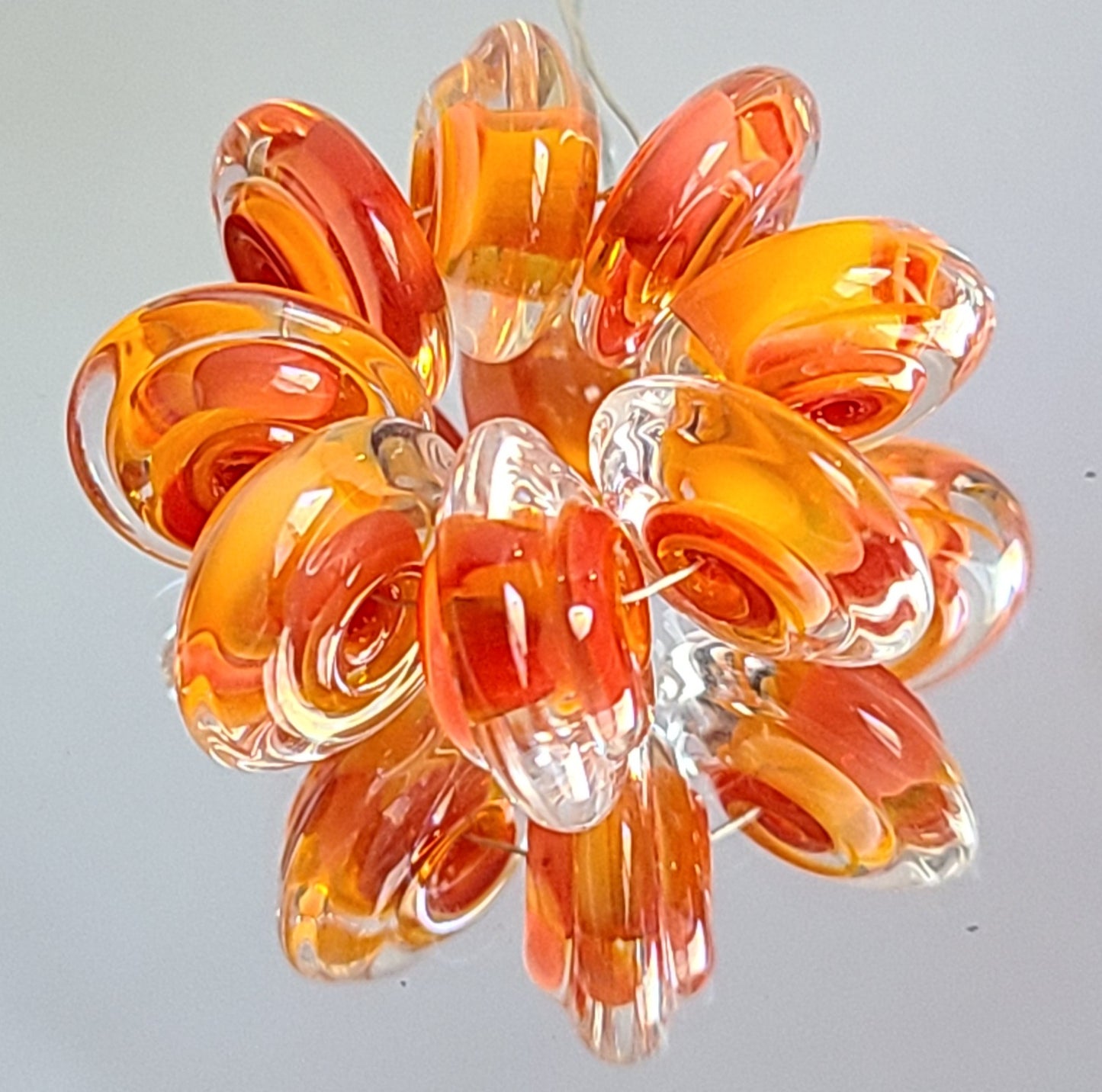 California Poppy Disk Beads