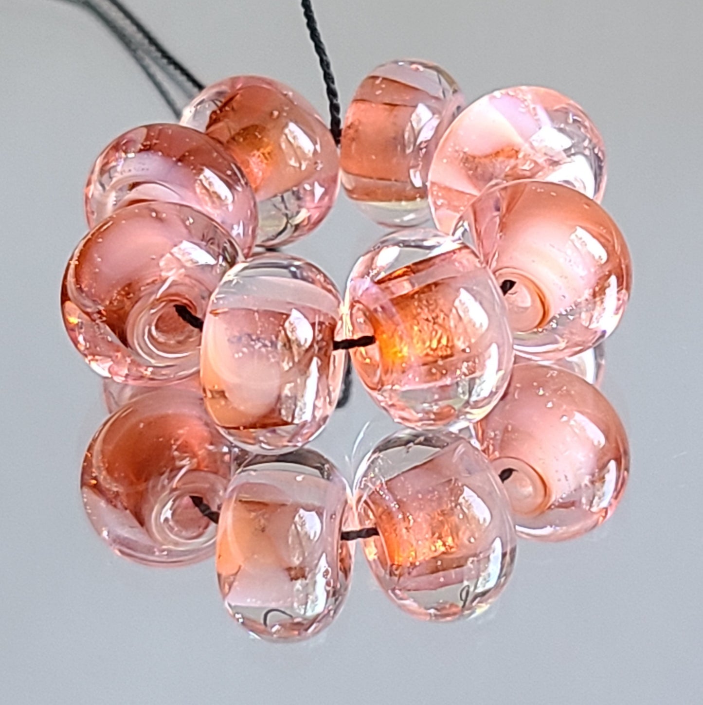 Georgia Peach Round Beads