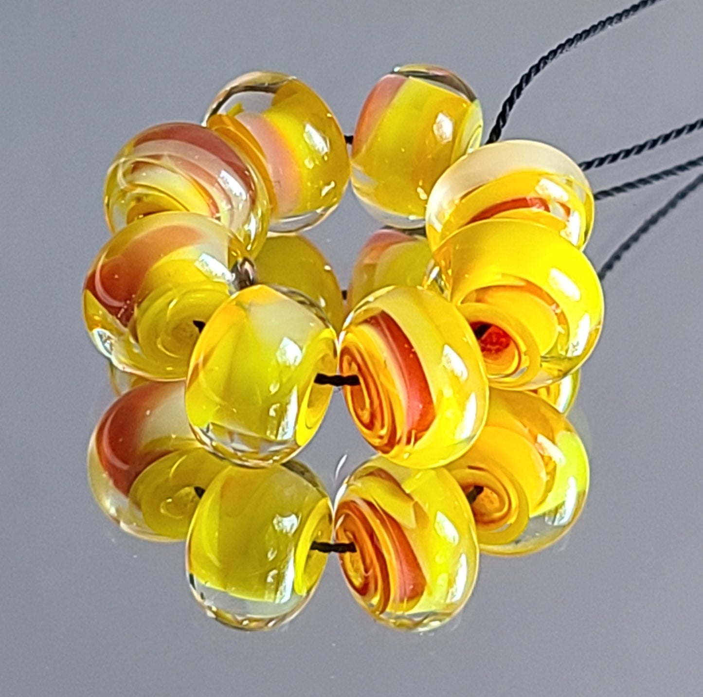 Saffron Round Beads
