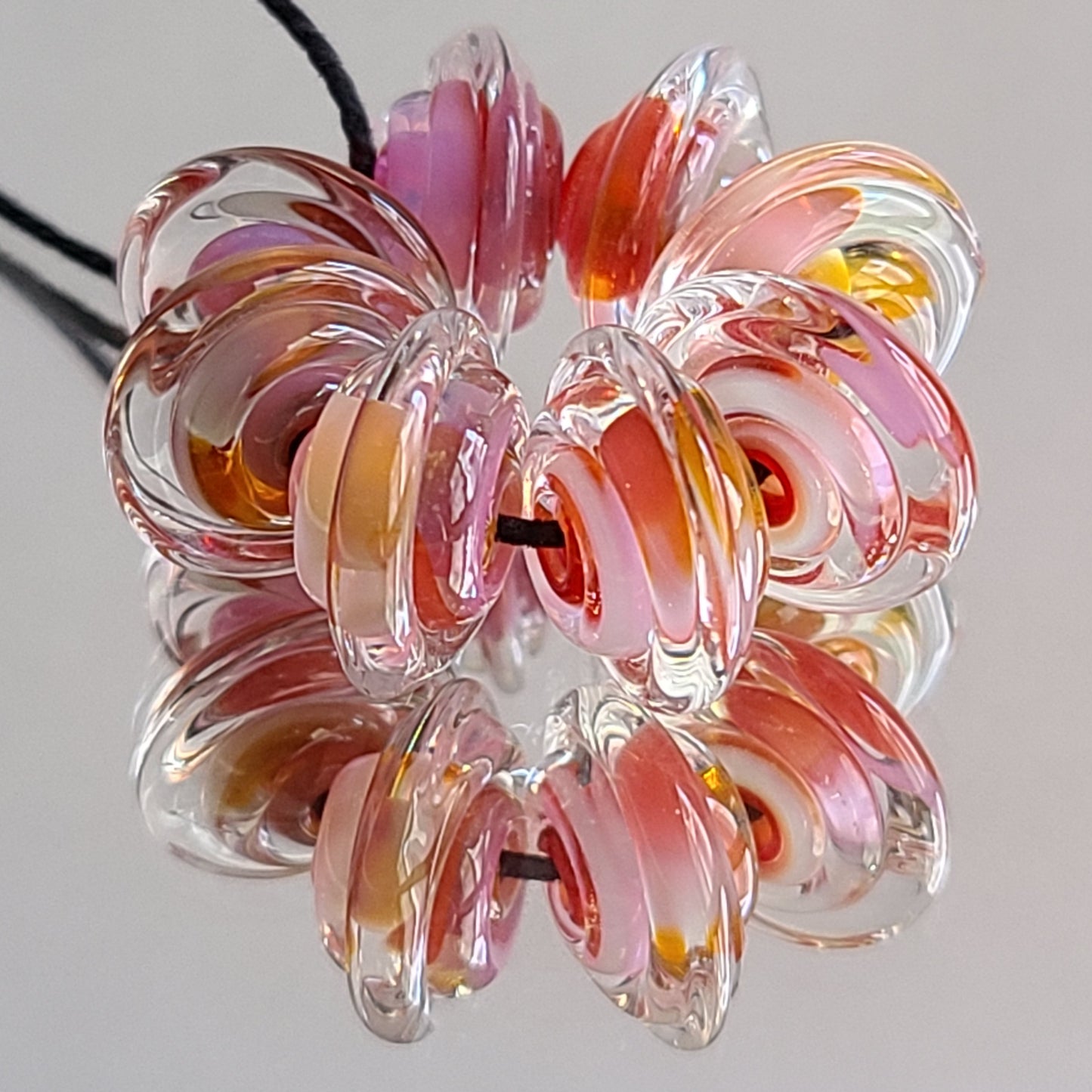 Tequila Sunrise Disk Beads