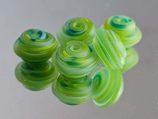 Kiwi Squeeze Chunky Disk Beads