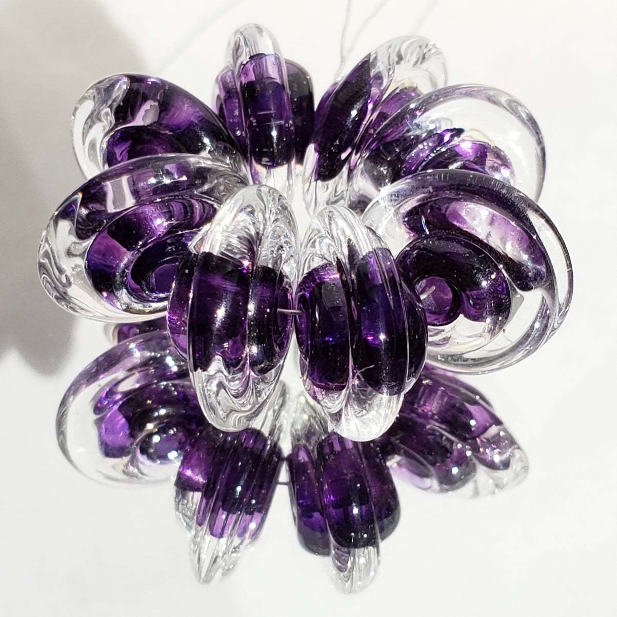 African Violet Disk Beads