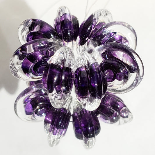 African Violet Disk Beads