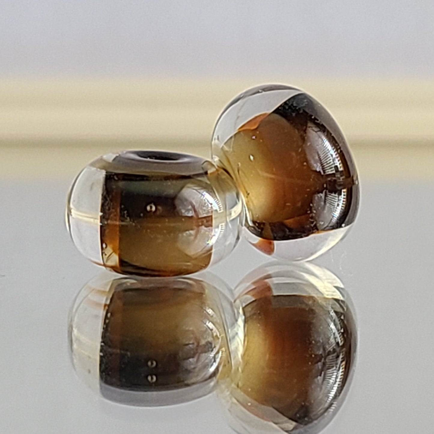 Coffee Bean Handmade Lampwork Beads