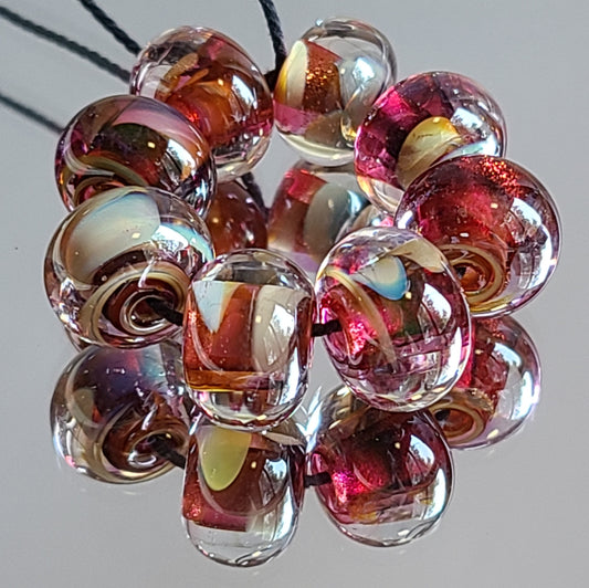 Firecracker Round Beads