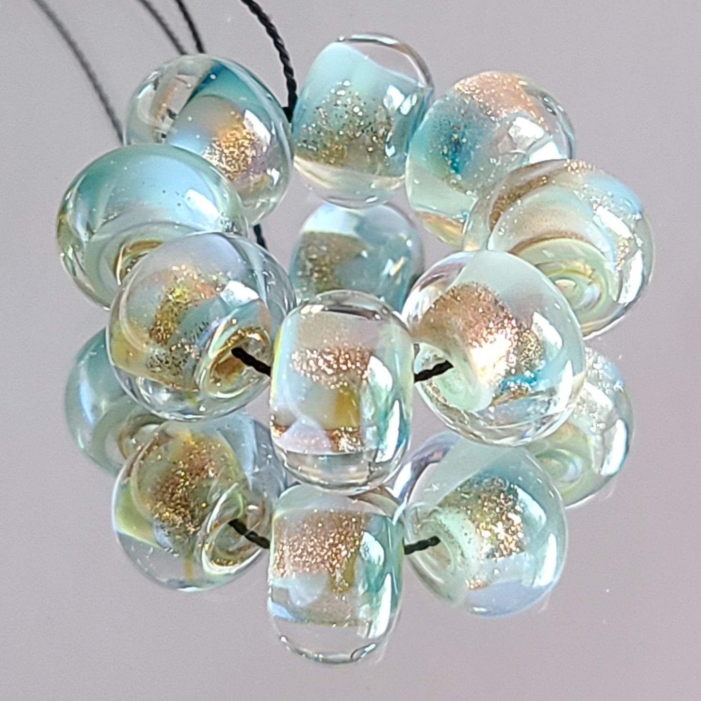 Arctic Gold Round Beads