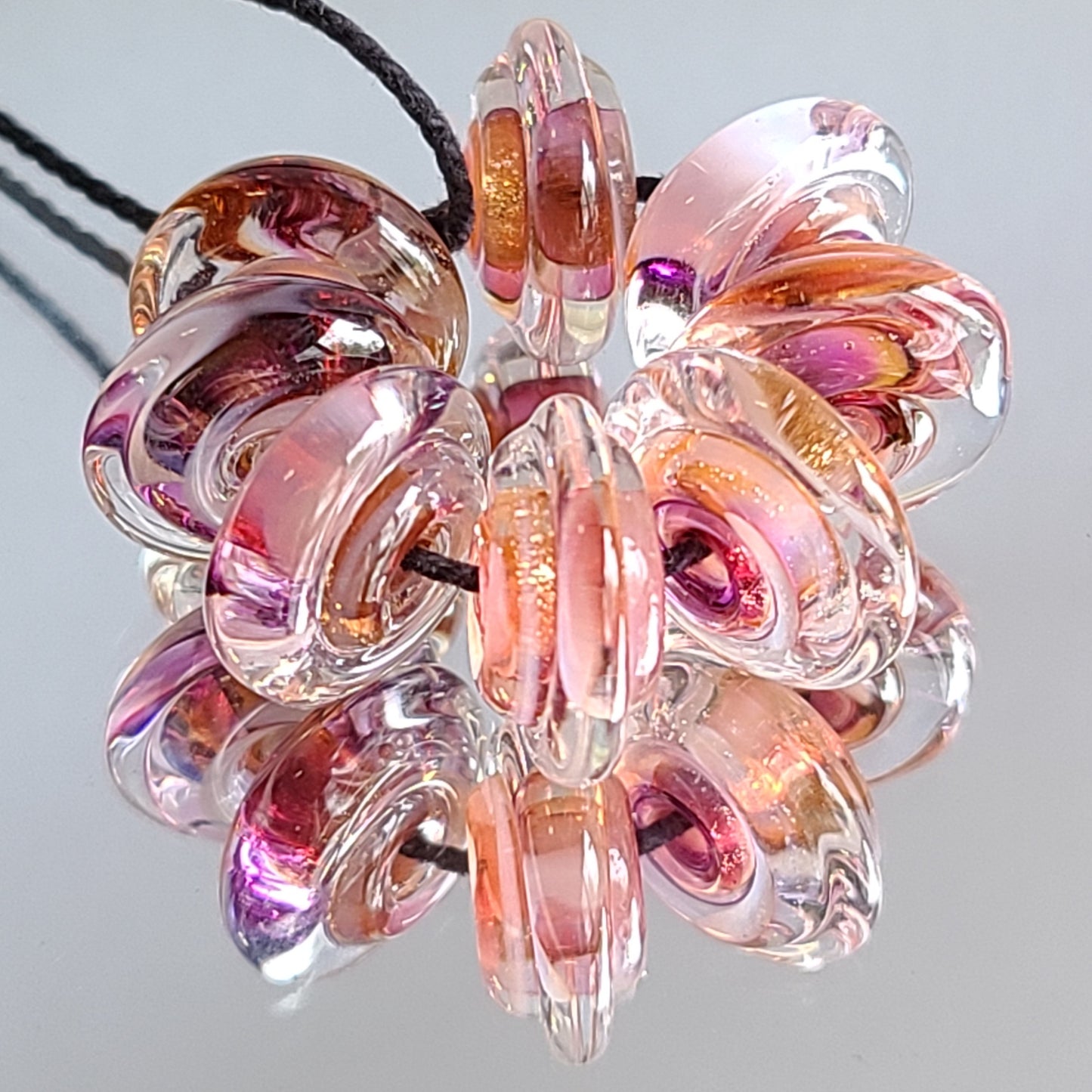 Peach Sangria Disk Beads