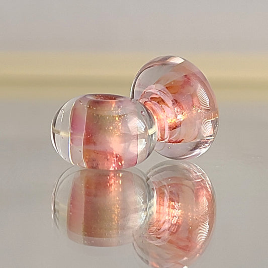 Peach Sangria Handmade Lampwork Beads