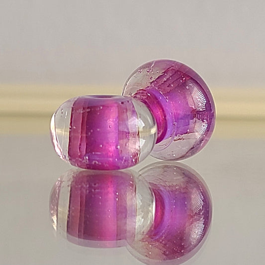 Purple Rose Handmade Lampwork Beads