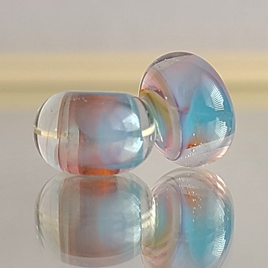 Nudey Blues Handmade Lampwork Beads