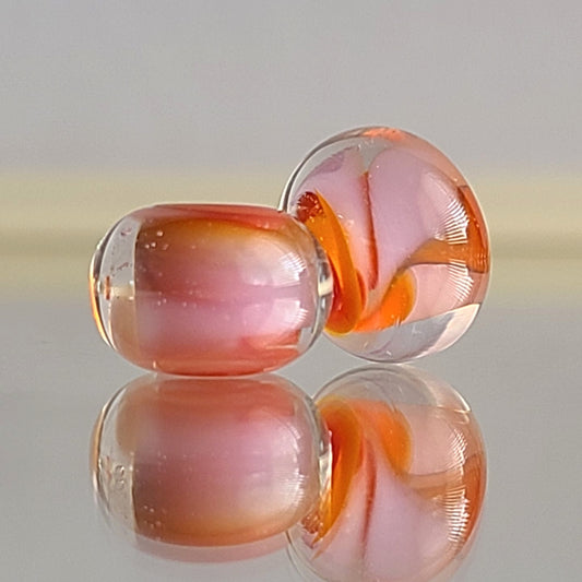 Straw Fire Handmade Lampwork Beads