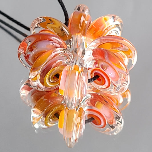 Straw Fire Disk Beads