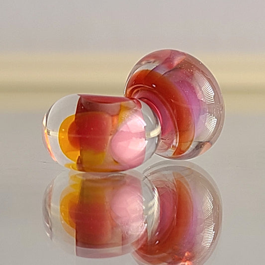 Tequila Sunrise Handmade Lampwork Beads