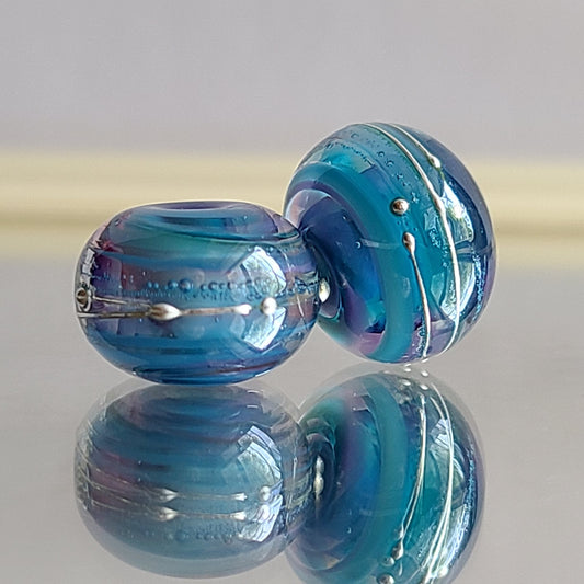 Peacock Handmade Lampwork Beads