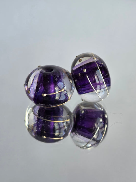 Imperial Purple Handmade Lampwork Beads